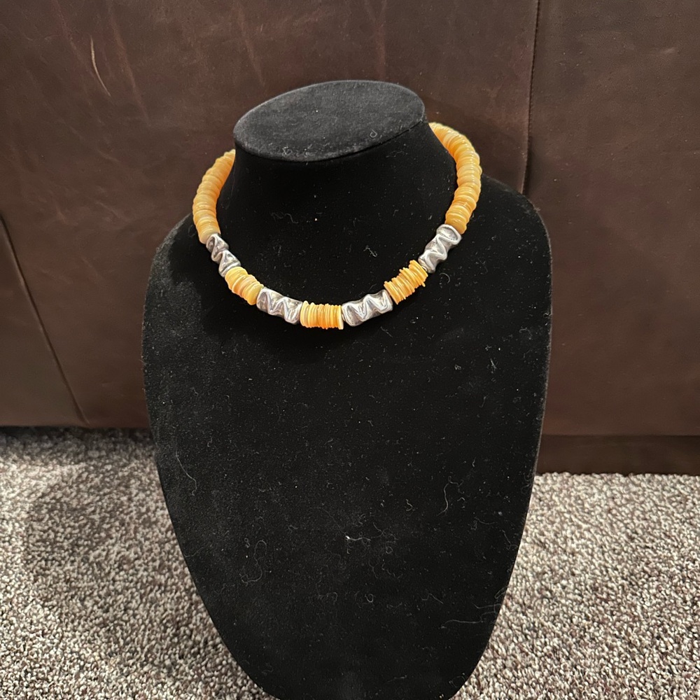 Hand Crafted “One of a Kind” by Unique Earth Shell & Sterling Silver Necklace
